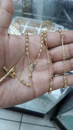 14k gold Rosario 24 inch long 13.5 grams