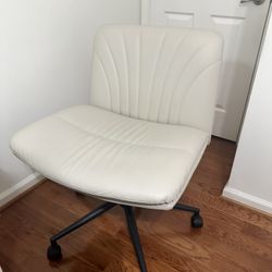 Armless-Office Desk Chair with Wheels