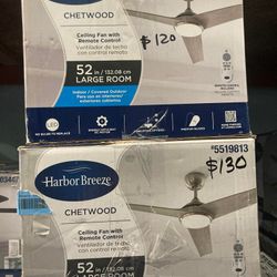 52in Ceiling Fan With Remote Control - Chetwood