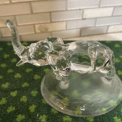 Vintage Cristal D’ Arques French 24 Percent Lead Crystal Elephant Figurine