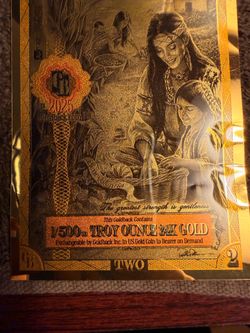 2  Goldback 1/500 Troy ounce of gold