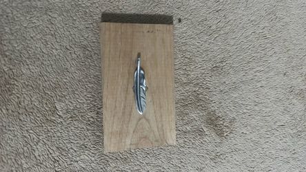 Goro’S 925 Silver Large Size Right Feather Pendant