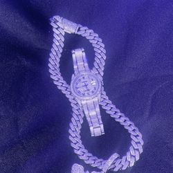 Rolex Lab VVs and chain and pendant are moissanite