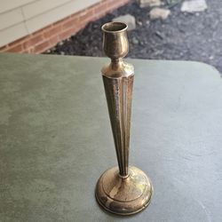 Art Deco fluted sterling silver candlestick