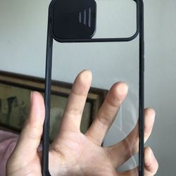 For iPhone 12 Pro Max Phone Case Clear With Camera Slider