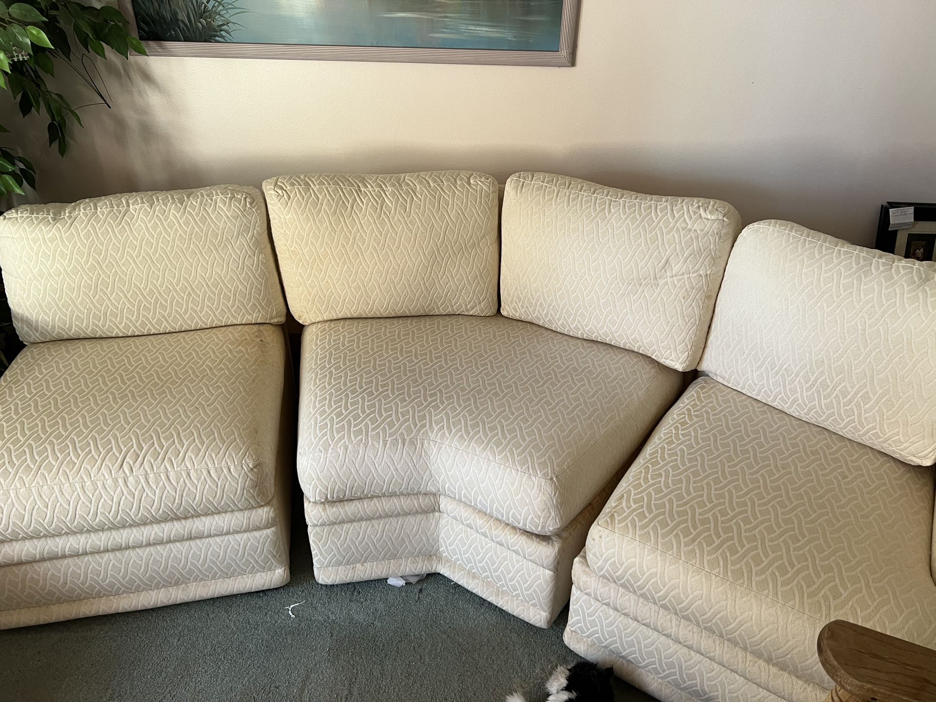 80s White Sectional