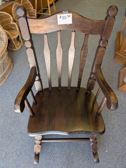Solid Wood Finished Childs Rocking Chair
