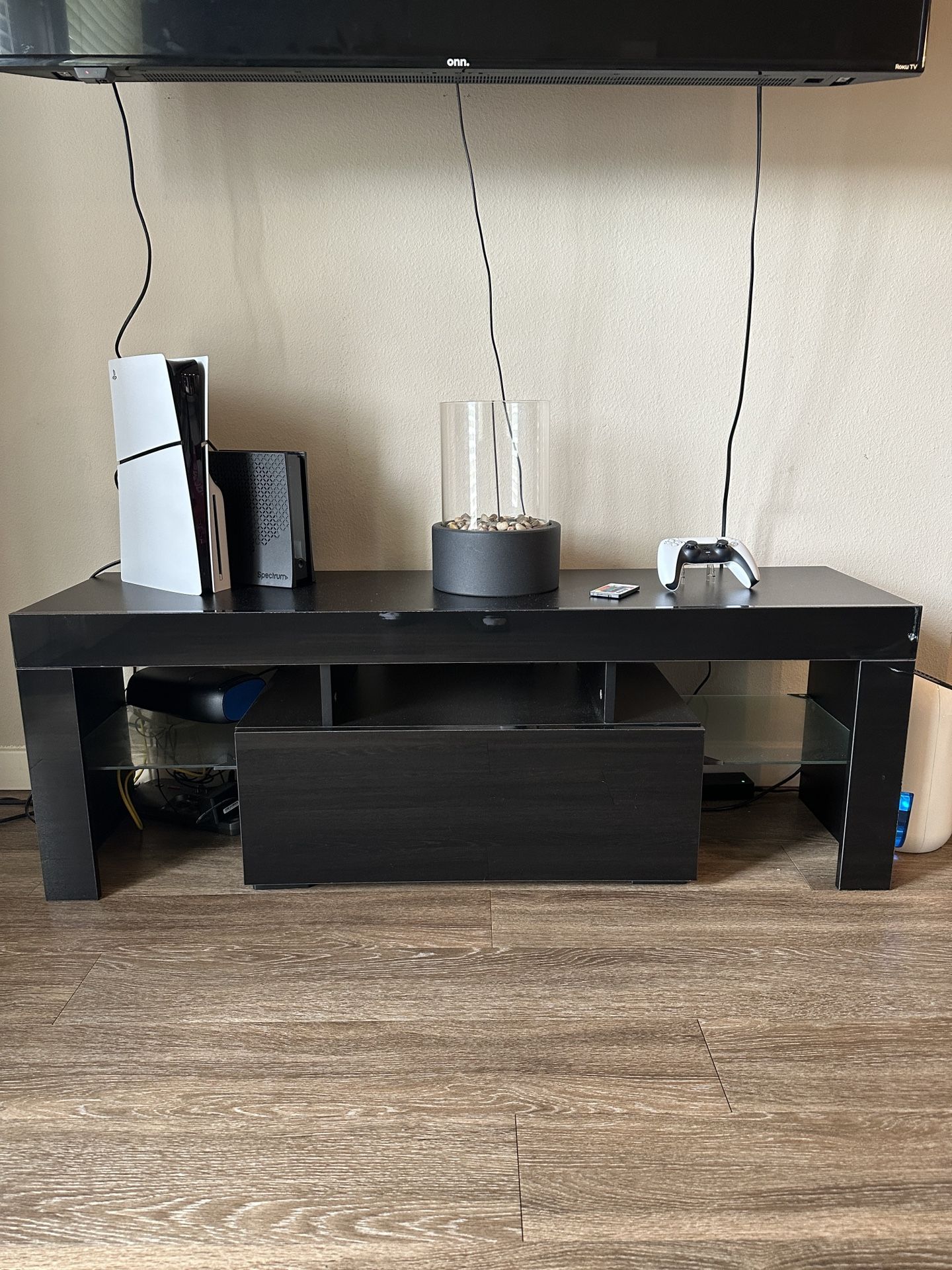 Black TV Entertainment Center