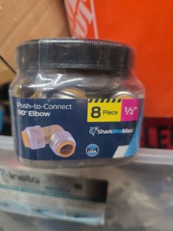 SharkBite Max 1/2" Push-to-Connect 90° Elbow 8-Pack