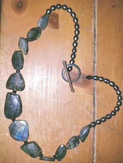 Handmade Tahitian Pearl's, Agate and Onyx Necklace