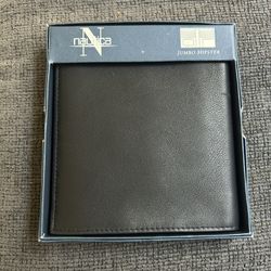 Nautica Wallet Billfold Hipfold Men Cordovan Leather Credit Card ID Bi-Fold New