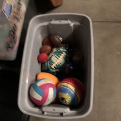 Variety of Playing Footballs 🏈 Baseball Volleyball 🏐 $1. - $5.