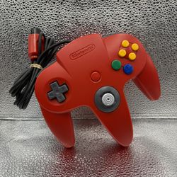 Nintendo 64 N64 Red Controller, TESTED & WORKING! Tight Stick Authentic 