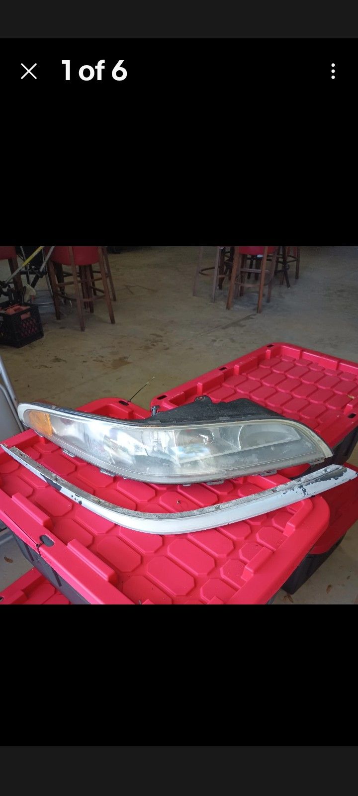 1997 98 Lincoln Mark Viii Passenger Headlight Assembly OEM Used In Good Condition No Bulbs