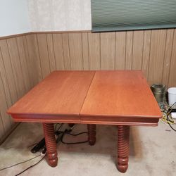 Victorian Table. 1837 To 1901.Solid Oak. Warm Cherry. Totally Restored.