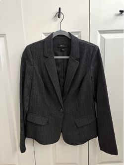 Women’s charcoal pinstripe blazer -size Large