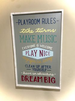 Children’s Playroom Wooden Wall Art Decor