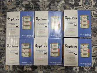 (PACK OF 6) Applaws Natural Fish Selection in Broth Multipack Wet Cat Food, 2.47 oz., Count of 16 Each (TOTAL 96 CANS)