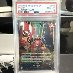 Usopp Op10-042 Alternate Art PSA 10