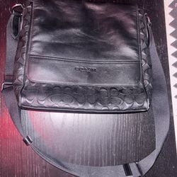 Men Coach Houston Map Bag In Signature Leather