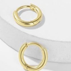 6 mm 14 K Gold Plated Earrings-BRAND NEW