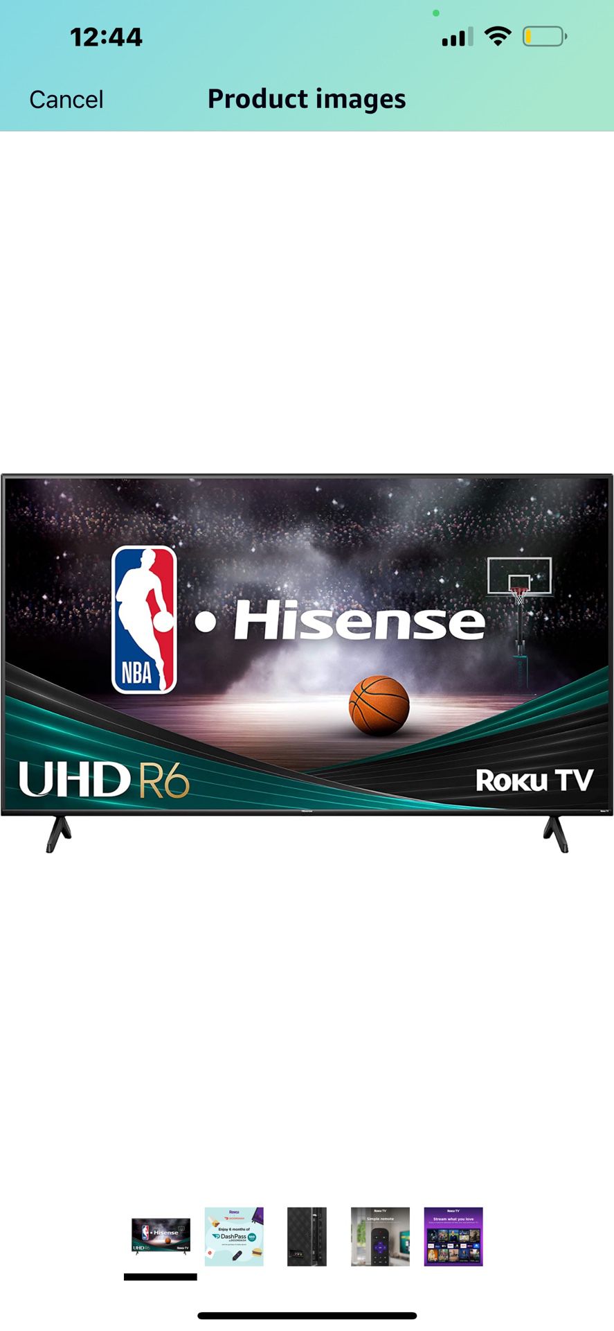 43 Inch Roku Hisense Tv Still In Box Never Open. Must be able to pick up.