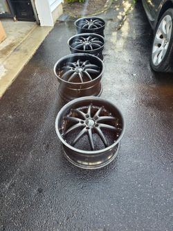Rare Custom Staggered 19x10 and 18x8.5  vette aftermarket rims