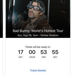 Bad Bunny Tickets aug 28