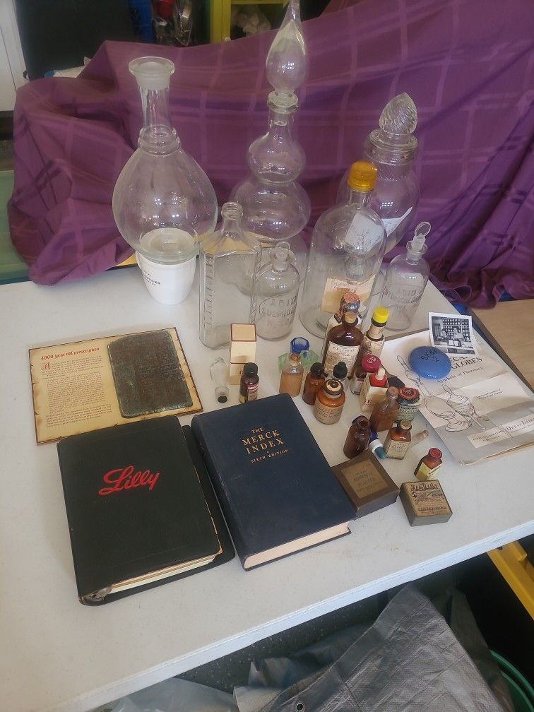 Vintage Pharmaceutical Bottles &decanters