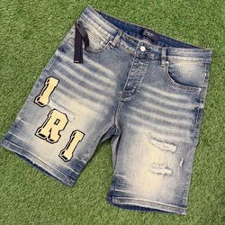 Amiri Denim Blue Shorts Size 34 