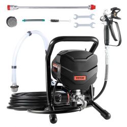 VEVOR Stand Airless Paint Sprayer, 650W High Efficiency Airless Sprayer, 3000PSI Electric Paint Sprayer Machine Extension Rod and Cleaning Kits for In