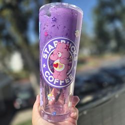 Care bear Starbucks style 24oz acrylic snowglobe