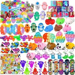 Goodie Bag Stuffers, Party Favors, Fidget Toys, Classroom Prizes - 117 Pcs
