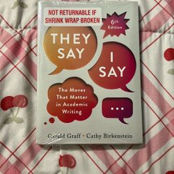 THEY SAY I SAY 6th Edition Book 