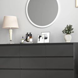 Black 9 Drawer Dresser