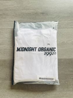 Larry June Midnight Organic White Tees