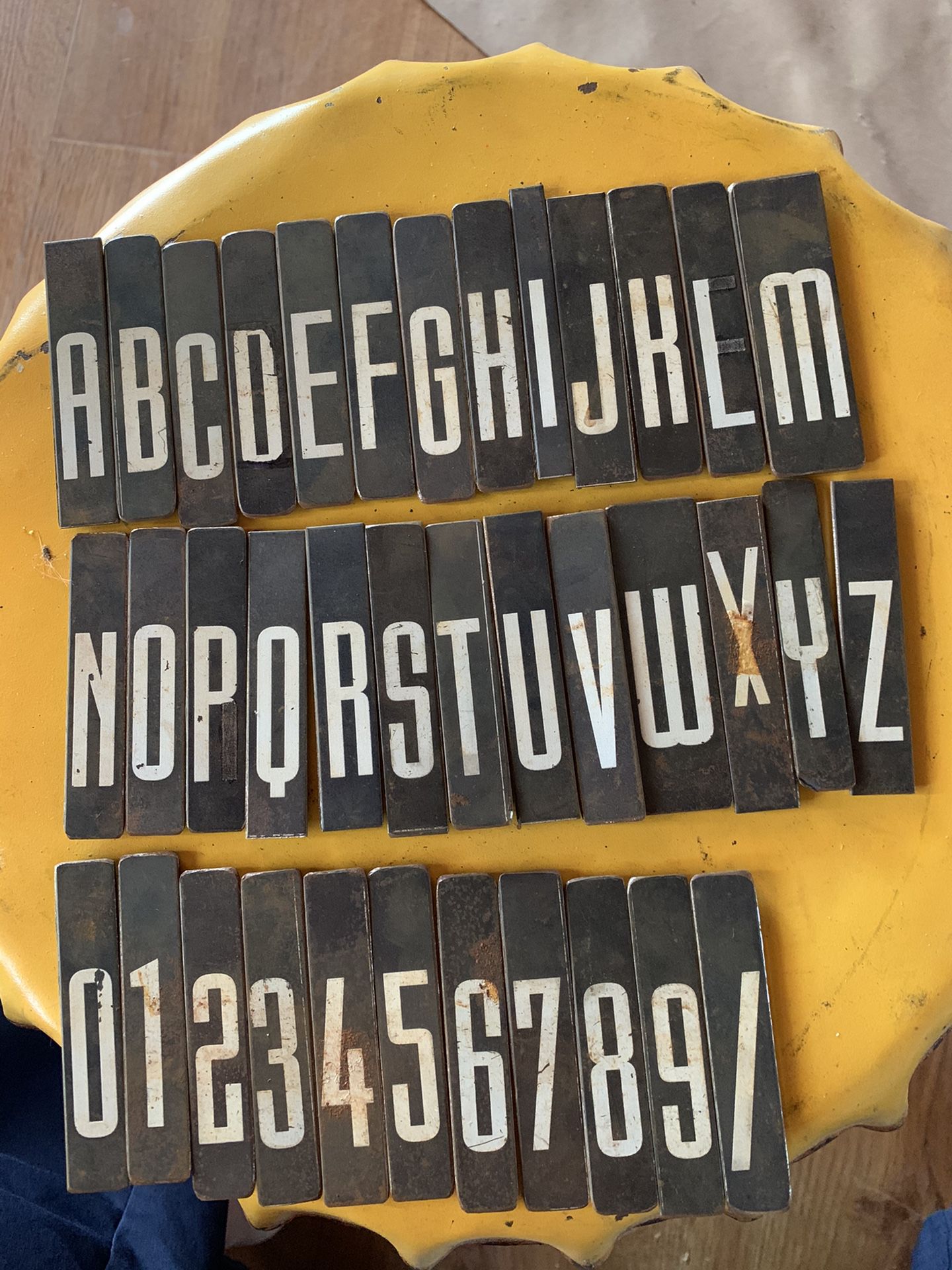 Metal Letters and Numbers with Magnets.