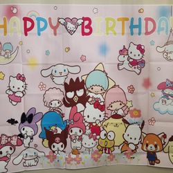 Hello kitty and friends birthday banner $8
