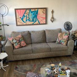 Broyhill Golden Sofa And Two Pillows 