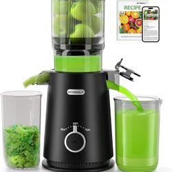 Juicer Machines Easy to Clean, with Wide Mouth & Large Feed Chute, Professional Cold Press Juicer For Whole Fruits & Vegetables, Self Feeding for Juic