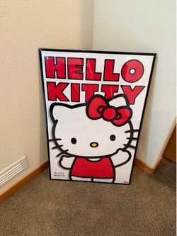 Hello Kitty poster with frame