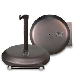 75 Lbs Steel Round Patio Umbrella Base In Bronze