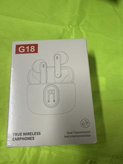 Brand new G18 True Wireless Bluetooth Earphones. Factory sealed, never opened.