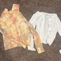 Girls size 6/7 cropped sweater and white cardigan (both for $5 or $3 each)