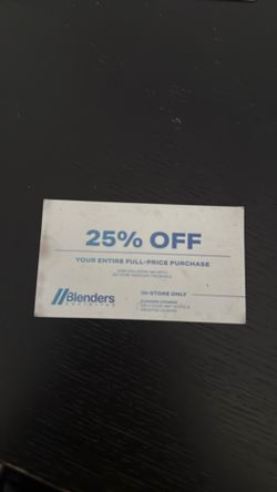 25% Blenders Coupon