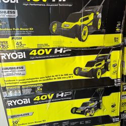 Ryobi 40V HP Brushless 20 in. Cordless Battery Walk Behind Push Lawn Mower with 6.0 Ah Battery and Charger 