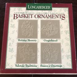 Longaberger Vintage Collectible Pewter Basket Ornaments 