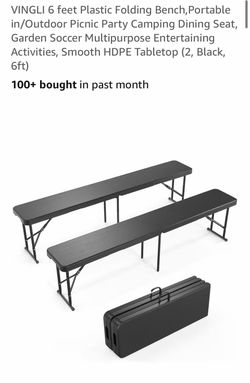 2 pack Table benches foldable see pics