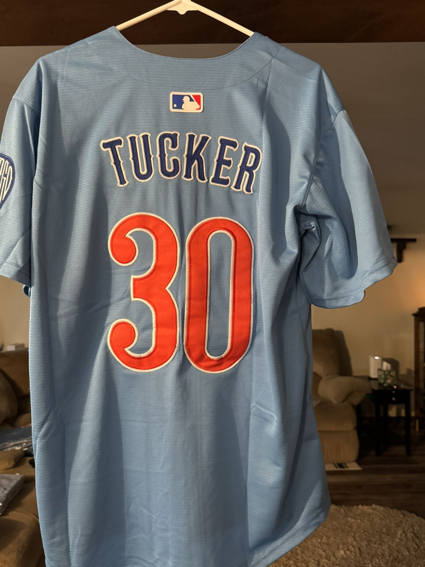 New City Blue Jerseys Chicago Cubs Swanson Tucker Happ Blank
