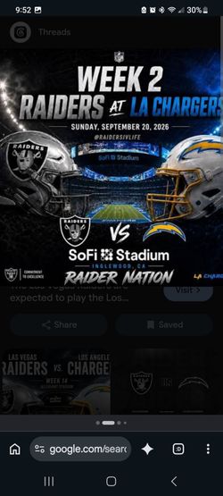 Chargers vs Raiders